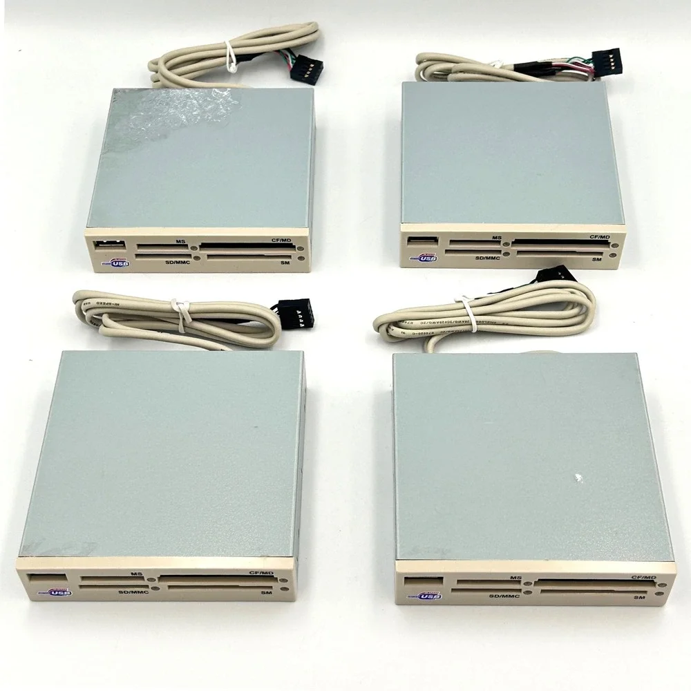 VTG Lot 4 NOS Internal USB 2.0 Multi‎ Card Readers CF SD MMC MS SM 3.5 PC Bay XP